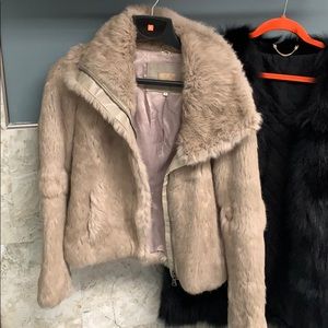 state & lake rabbit fur jacket